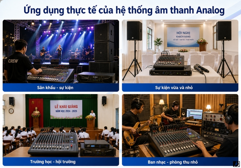 Ứng dụng thực tế của hệ thống âm thanh Analog