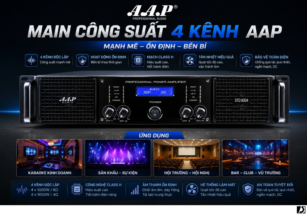 3. Main công suất 4 kênh AAP