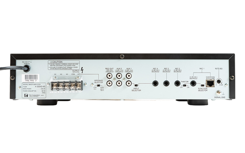 Amply Liền Mixer A-3224D-AS Kết Nối Linh Hoạt Với Nhiều Ngõ Vào MIC & AUX