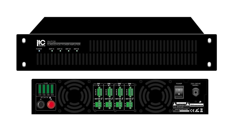 Amply kỹ thuật số class D ITC VA-P120 thiết kế gọn gàng, hiệu quả sử dụng cao