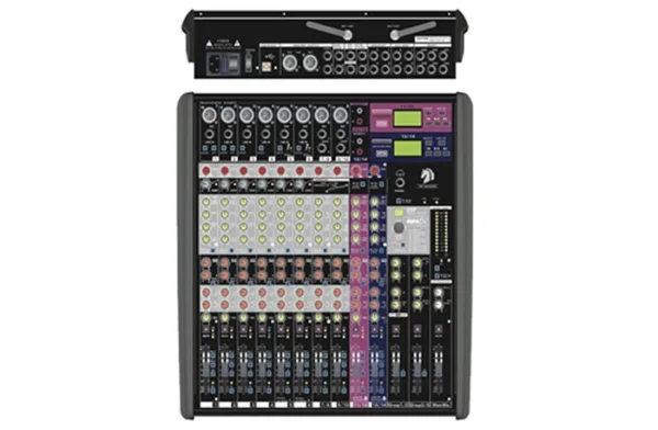 Bàn mixer HD GM1000-C là thiết bị trộn âm thanh được thiết kế dành cho những hệ thống cần nhiều đường tín hiệu đầu vào và khả năng kiểm soát âm thanh linh hoạt. Với cấu hình 6 kênh Mono + 4 kênh Stereo, tích hợp Reverb, Delay với 100 Preset, EQ Stereo 11 dải và Phantom 48V, sản phẩm đáp ứng tốt nhu cầu sử dụng trong sân khấu, hội trường, phòng thu, karaoke và các hệ thống âm thanh sự kiện. Thiết kế chuyên nghiệp, tối ưu thao tác HD GM1000-C sở hữu kích thước 490 x 150 x 450 mm, trọng lượng khoảng 8,3 kg. Thiết kế chắc chắn giúp mixer phù hợp với cả hệ thống lắp đặt cố định lẫn các bộ âm thanh thường xuyên di chuyển. Các khu vực điều khiển được bố trí khoa học theo từng nhóm chức năng và từng kênh tín hiệu. Nhờ đó, người dùng có thể nhanh chóng theo dõi và điều chỉnh âm lượng, hiệu ứng, EQ cũng như các thông số liên quan mà không mất nhiều thời gian làm quen. Với những hệ thống có nhiều nguồn phát đồng thời, cách bố trí trực quan của GM1000-C giúp quá trình vận hành thuận tiện hơn, đặc biệt khi cần xử lý nhanh trong các chương trình biểu diễn hoặc sự kiện. Cấu hình 6 kênh Mono và 4 kênh Stereo Điểm đáng chú ý trên HD GM1000-C nằm ở hệ thống 10 line input, bao gồm 6 kênh Mono và 4 kênh Stereo. Cấu hình này mang đến không gian kết nối tương đối rộng cho nhiều loại nguồn âm thanh. Các kênh Mono có thể sử dụng để kết nối micro, nhạc cụ hoặc những nguồn tín hiệu độc lập. Trong khi đó, kênh Stereo thích hợp cho đầu phát nhạc, máy tính, thiết bị phát tín hiệu hai kênh và các nguồn âm thanh stereo khác. Nhờ số lượng kênh phong phú, người dùng có thể kết nối nhiều thiết bị cùng lúc và quản lý tập trung trên một bàn mixer. Điều này đặc biệt hữu ích đối với sân khấu, hội trường, nhà hàng, phòng sự kiện hoặc những hệ thống cần sử dụng nhiều micro. Tích hợp Reverb và Delay với 100 Preset HD GM1000-C được trang bị hệ thống hiệu ứng Reverb và Delay với 100 Preset, giúp người dùng dễ dàng bổ sung hiệu ứng cho giọng hát và các nguồn âm thanh. Reverb tạo cảm giác về không gian và độ vang, giúp giọng hát trở nên mềm mại, có chiều sâu hơn. Delay tạo hiệu ứng lặp tín hiệu theo khoảng thời gian nhất định, thường được sử dụng để tạo điểm nhấn hoặc tăng cảm giác rộng cho âm thanh. Kho Preset phong phú giúp người vận hành nhanh chóng lựa chọn hiệu ứng phù hợp với nhu cầu. Sau đó, các thông số vẫn có thể được điều chỉnh thêm để phù hợp với đặc tính phòng, hệ thống loa và nguồn âm thanh thực tế. EQ Stereo 11 dải cho khả năng cân chỉnh linh hoạt Một ưu điểm khác của HD GM1000-C là Stereo Equalizer 11 dải, hỗ trợ người dùng kiểm soát dải tần của tín hiệu âm thanh. Thông qua EQ, kỹ thuật viên có thể điều chỉnh các vùng bass, mid và treble để cân bằng tổng thể hệ thống. Trong những không gian có đặc tính âm học khác nhau, EQ cũng hỗ trợ giảm những vùng âm thanh bị dư thừa, làm rõ giọng hát hoặc điều chỉnh độ sáng của tiếng nhạc. Khả năng cân chỉnh 11 dải mang lại sự chủ động cao hơn trong quá trình setup. Tuy nhiên, nên điều chỉnh EQ ở mức hợp lý thay vì tăng hoặc cắt quá mạnh, bởi việc xử lý quá mức có thể làm âm thanh mất tự nhiên hoặc tăng khả năng xảy ra feedback. Phantom 48V hỗ trợ micro condenser HD GM1000-C tích hợp nguồn Phantom 48V, đáp ứng nhu cầu sử dụng các loại micro condenser tương thích. Đây là tính năng hữu ích trong phòng thu, sân khấu hoặc các hệ thống cần khả năng thu âm chi tiết. Thay vì phải sử dụng thêm nguồn Phantom bên ngoài, người dùng có thể cấp nguồn trực tiếp từ mixer cho micro phù hợp. Khi sử dụng Phantom 48V, cần kiểm tra loại micro và thiết bị kết nối để đảm bảo tương thích, đồng thời thực hiện thao tác bật/tắt nguồn đúng cách nhằm hạn chế ảnh hưởng đến hệ thống. Dễ dàng phối ghép với hệ thống âm thanh HD GM1000-C có thể đảm nhiệm vị trí trung tâm trong chuỗi xử lý tín hiệu. Một cấu hình phổ biến có thể triển khai theo sơ đồ: Micro/nhạc cụ/nguồn phát → HD GM1000-C → Processor → Cục đẩy công suất → Loa Tùy nhu cầu, mixer có thể kết hợp cùng vang số, crossover, processor DSP, amplifier, cục đẩy công suất, loa toàn dải hoặc loa subwoofer. Việc lựa chọn các thiết bị phối ghép nên dựa trên số lượng nguồn tín hiệu, công suất hệ thống, chuẩn kết nối và mục đích sử dụng. Khi được cấu hình phù hợp, HD GM1000-C có thể trở thành trung tâm quản lý tín hiệu hiệu quả cho nhiều hệ thống âm thanh khác nhau. HD GM1000-C phù hợp với những hệ thống nào? Nhờ số lượng kênh đầu vào lớn cùng các tính năng xử lý âm thanh tích hợp, HD GM1000-C có thể sử dụng trong nhiều mô hình: Hệ thống âm thanh sân khấu, biểu diễn. Hội trường, phòng họp và trung tâm sự kiện. Phòng thu, thu âm cơ bản. Nhà hàng, quán café và không gian giải trí. Hệ thống karaoke nhiều nguồn tín hiệu. Dàn âm thanh sự kiện và lưu động. Các hệ thống cần kết nối đồng thời nhiều micro, nhạc cụ và nguồn phát. Sản phẩm phù hợp với người dùng muốn có một bàn mixer nhiều kênh nhưng vẫn ưu tiên cách bố trí điều khiển dễ quan sát và thao tác. Ưu điểm nổi bật của bàn mixer HD GM1000-C HD GM1000-C sở hữu nhiều điểm đáng chú ý trong phân khúc mixer nhiều kênh: 10 line input với 6 Mono và 4 Stereo. Reverb + Delay tích hợp. 100 Preset hiệu ứng. EQ Stereo 11 dải hỗ trợ cân chỉnh âm thanh. Phantom 48V cho micro condenser tương thích. Thiết kế chắc chắn, phù hợp sử dụng lâu dài. Khả năng phối ghép linh hoạt với nhiều thiết bị âm thanh khác. Tuy nhiên, nếu hệ thống chỉ sử dụng một vài nguồn tín hiệu đơn giản, việc đầu tư một mixer 10 line có thể chưa thực sự cần thiết. Ngược lại, với những hệ thống có nhiều micro, nhạc cụ hoặc nguồn phát, số lượng kênh của GM1000-C sẽ giúp việc quản lý tín hiệu thuận tiện hơn đáng kể. Mua bàn mixer HD GM1000-C chính hãng tại VD-GROUP VD-GROUP cung cấp bàn mixer HD GM1000-C chính hãng, phù hợp cho các hệ thống âm thanh hội trường, sân khấu, phòng thu, karaoke và sự kiện. Đội ngũ kỹ thuật có thể hỗ trợ tư vấn cấu hình mixer, processor, cục đẩy và loa dựa trên quy mô cũng như nhu cầu sử dụng thực tế. Khách hàng có thể liên hệ Mr. Sỹ: 0985 133 038 hoặc Mr. Luân: 0989 672 379 để được tư vấn cấu hình và nhận báo giá. CÔNG TY CỔ PHẦN VD-GROUP Showroom Hà Nội: Số 4, NV1, KĐT Rose Town 79 Ngọc Hồi, P. Yên Sở, Hà Nội. Showroom HCM: Số 20J3 đường DD7-1, KDC An Sương, P. Đông Hưng Thuận, TP.HCM. Website: vd-group.net Fanpage: VD-GROUP HD GM1000-C là lựa chọn đáng cân nhắc cho những hệ thống cần nhiều đường tín hiệu, khả năng xử lý hiệu ứng tích hợp và công cụ cân chỉnh âm thanh tương đối toàn diện. Với cấu hình 6 Mono + 4 Stereo, EQ 11 dải, 100 Preset Reverb/Delay và Phantom 48V, sản phẩm đáp ứng tốt nhu cầu vận hành âm thanh từ các hệ thống giải trí đến sân khấu và sự kiện chuyên nghiệp.