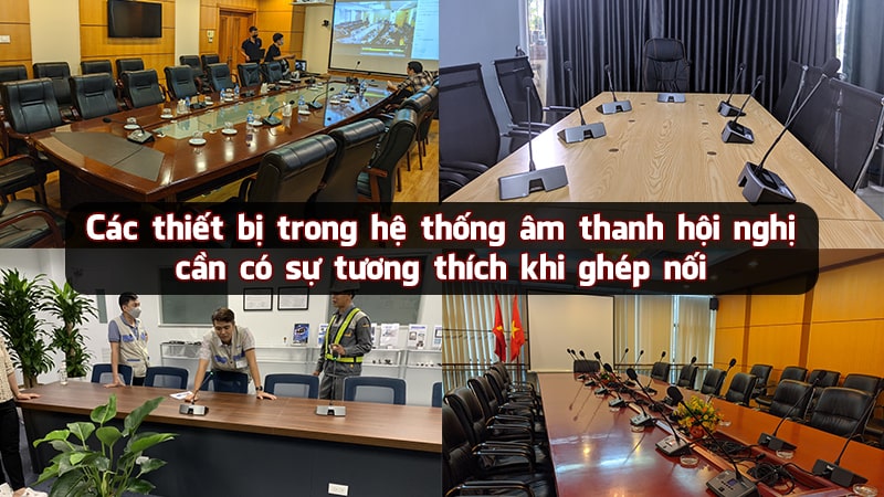 Các thiết bị trong hệ thống cần có sự tương thích khi ghép nối, và khác hoàn toàn với thiết bị âm thanh sân khấu Các thiết bị trong hệ thống cần có sự tương thích khi ghép nối, và khác hoàn toàn với thiết bị âm thanh sân khấu