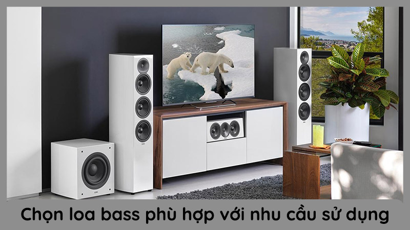 Chọn loa bass phù hợp với nhu cầu sử dụng cần dựa vào kích thước phòng nghe, xác định dòng nhạc,...