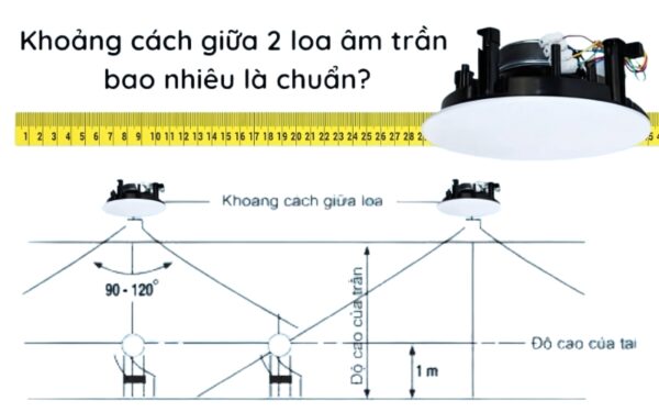 Tiêu chuẩn khoảng cách giữa 2 loa âm trần