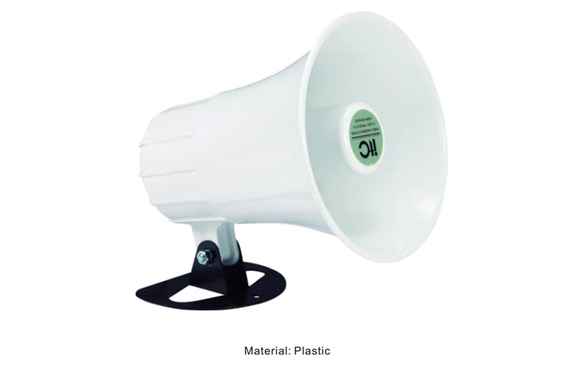 Loa phóng thanh ITC T-710E được cấu tạo từ nhựa ABS, âm thanh trung thực, rõ ràng