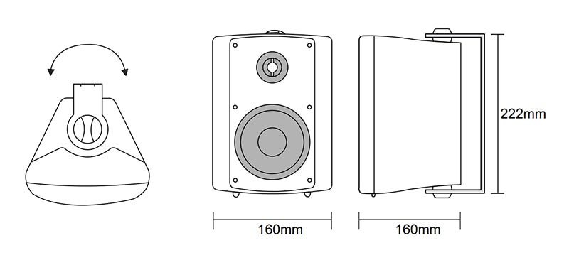 Loa treo tường ITC T-774P kích thước nhỏ gọn, tiện lợi vận chuyển, lắp đặt