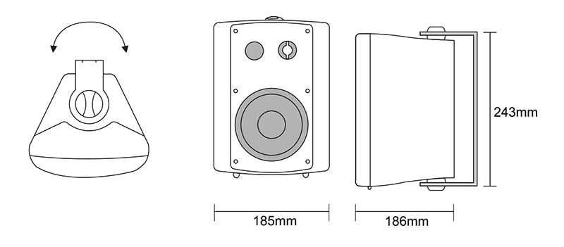 Loa treo tường ITC T-774PW kích thước nhỏ gọn, tiện lợi vận chuyển, lắp đặt
