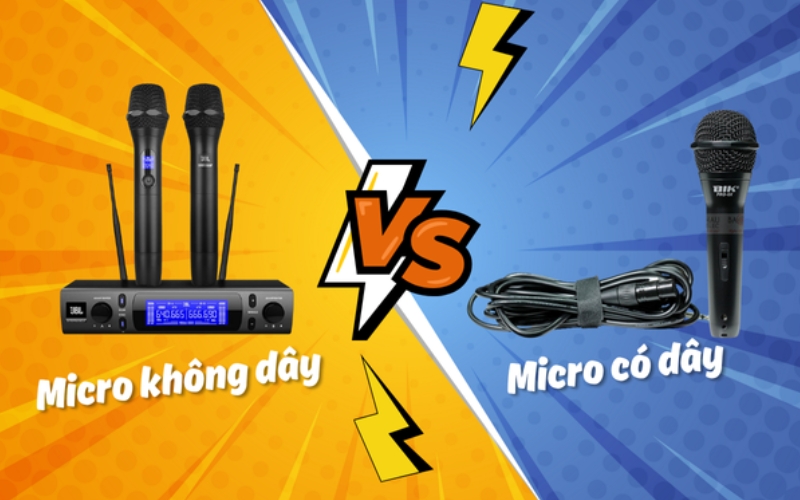 So sánh chất lượng micro có dây và micro không dây