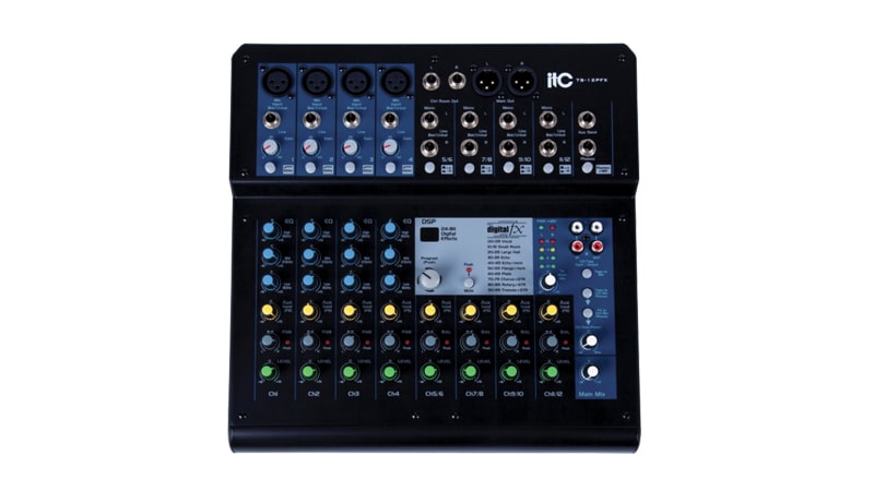 Mixer ITC TS-12PFX thiết kế chi tiết, dễ hiểu với từng phím chức năng được chú thích rõ ràng Mixer ITC TS-12PFX thiết kế chi tiết, dễ hiểu với từng phím chức năng được chú thích rõ ràng