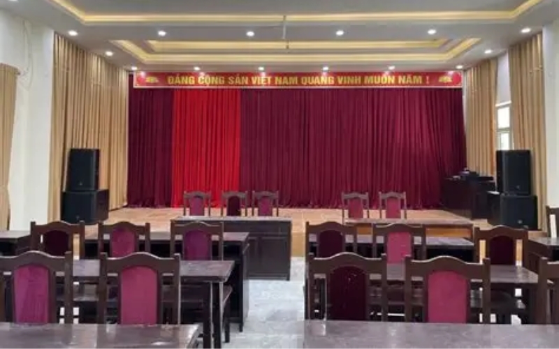 Xây dựng hệ thống âm thanh hội trường xã, phường, UBND Đảm bảo tính thẩm mỹ và an toàn